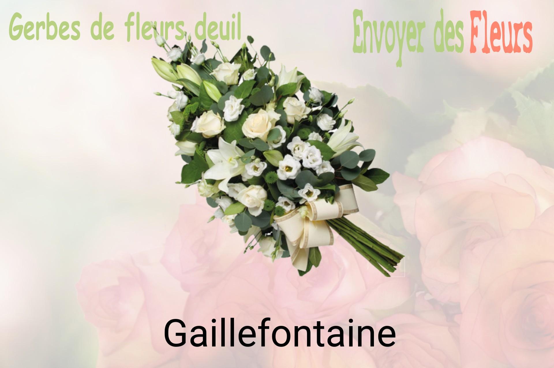 Gerbe de fleurs de deuil livrée à Gaillefontaine